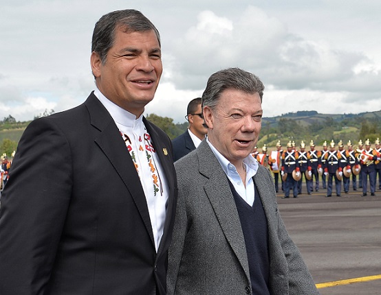Presidente de Ecuador Rafael Correa expresa respaldo total al proceso de paz en Colombia