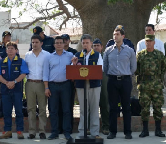Presidente Santos anuncia medidas para solucionar escasez de agua potable en Santa Marta