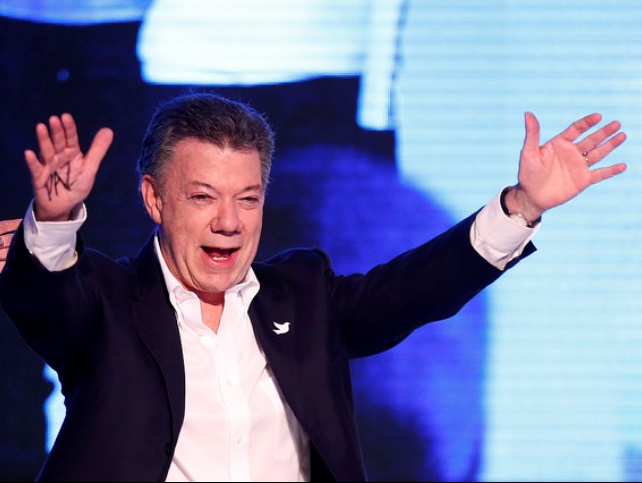 Juan Manuel Santos, reelegido presidente de Colombia con su politica de paz como gran plataforma