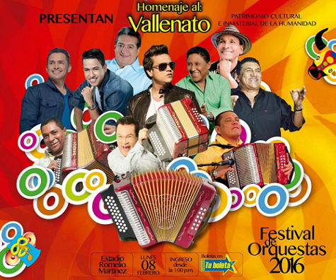 Carnaval de Barranquilla rinde homenaje al folclor vallenato en el Festival de Orquestas