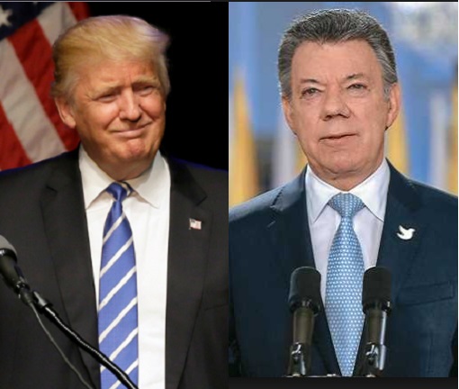 Presidente Santos viaja a Estados Unidos a su primer encuentro con su colega Donald Trump