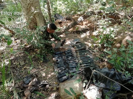 Encuentran granadas, morteros y minas antipersonal en zona rural de Valledupar