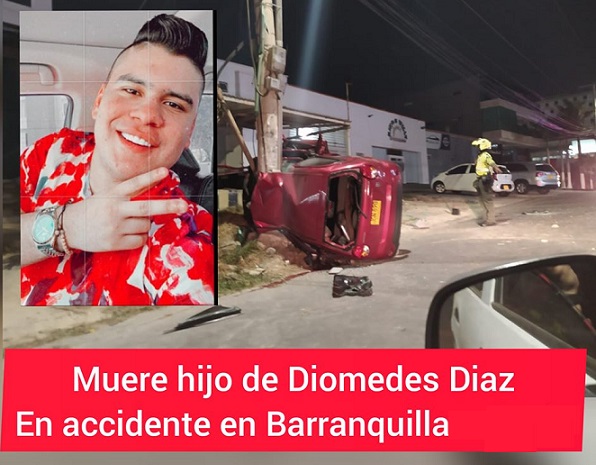Murió hijo de Diomedes Diaz en accidente en Barranquilla
