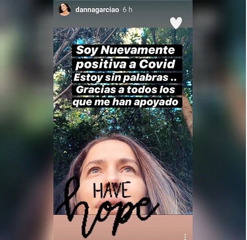 Por tecera vez, la actriz colombiana Danna García, tiene coronavirus