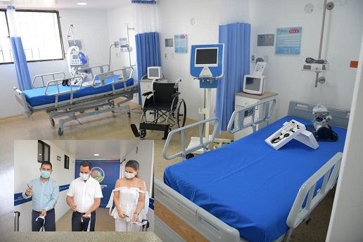 Gobernador Monsalvo inauguró 10 camas de UCI en el Hospital Rosario Pumarejo de López