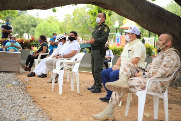 Alcaldía de Valledupar articula acciones con fuerza pública y comunidad para fortalecer seguridad en corregimientos