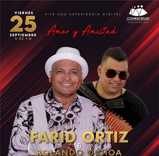 Comfacesar realizará concierto en homenaje a Calixto Ochoa, con Farid Ortiz y Rolando Ochoa