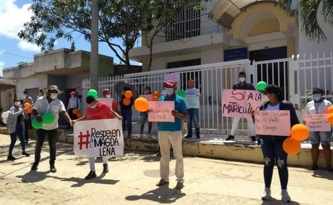 Manifestaciones en defensa de la administración departamental por todos los municipios del Magdalena