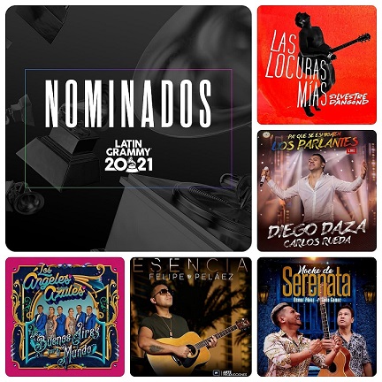 Silvestre, Diego Daza, Felipe Peláez, Osmar Pérez y Los Ángeles Azules, nominados al Latino Grammy Cumbia Vallenato 2021