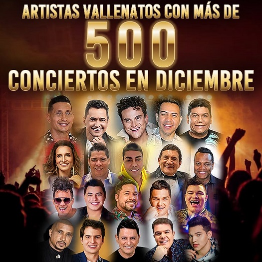 Artistas vallenatos con más de 500 conciertos en diciembre
