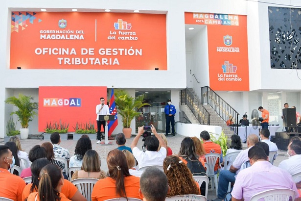 Gobernador del Magdalena inaugura oficina de Gestión Tributaria