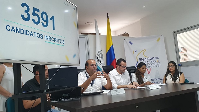 3591 candidatos se inscribieron, en el departamento del Cesar, para las elecciones territoriales 2023