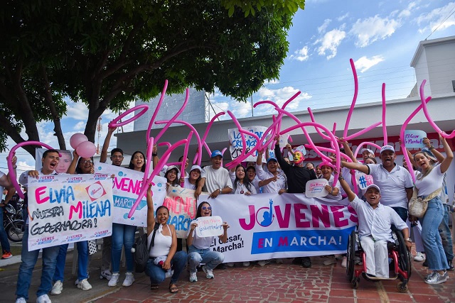 Jóvenes expresan respaldo a la candidata a la gobernación del Cesar, Elvia Milena Sanjuán